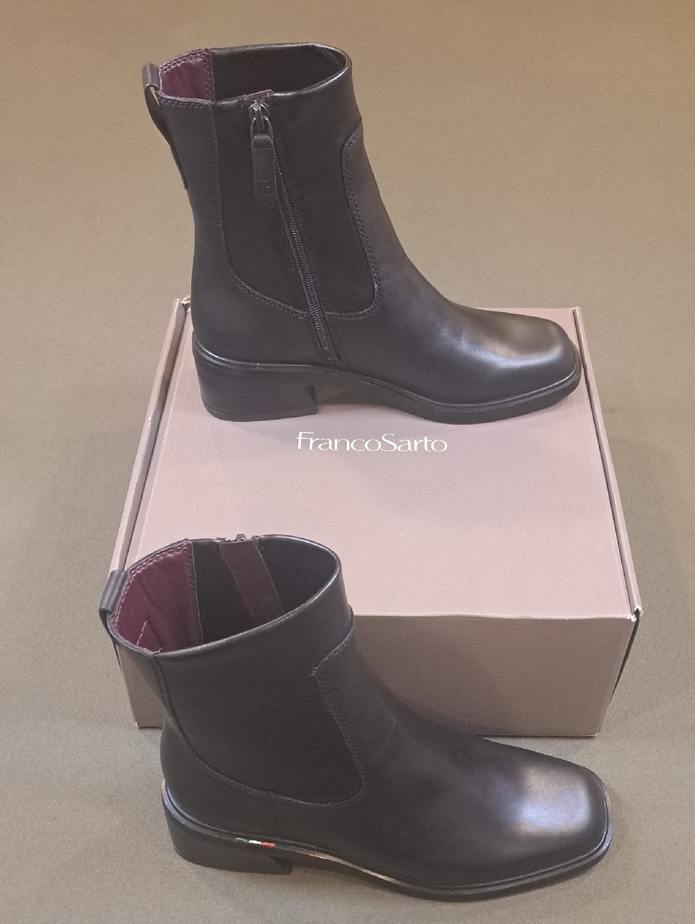 Franco Sarto Gracelyn Bootie - Color: Black Leather - Size: Women 7